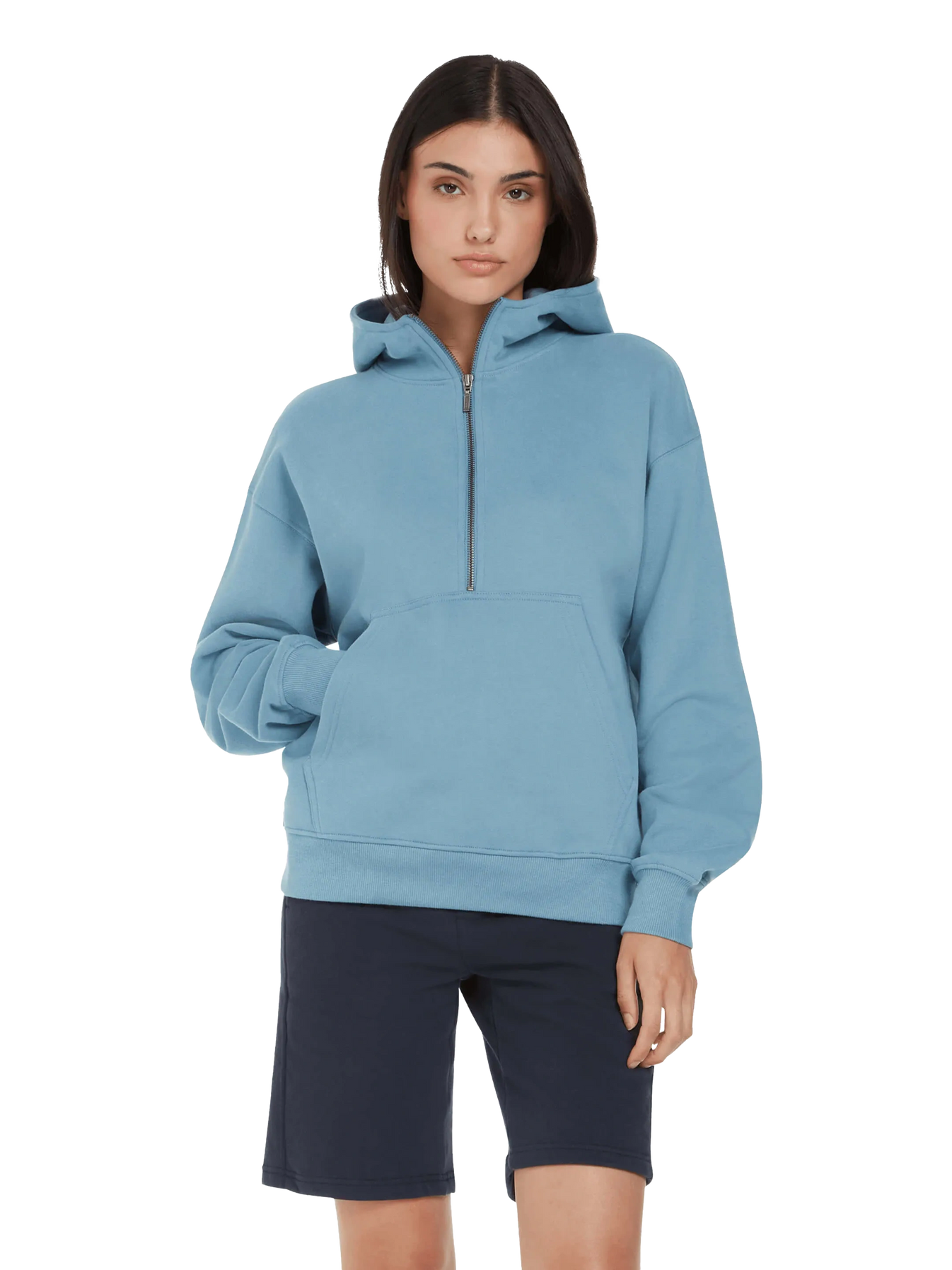 Organic Half Zip Hoodie – Womens