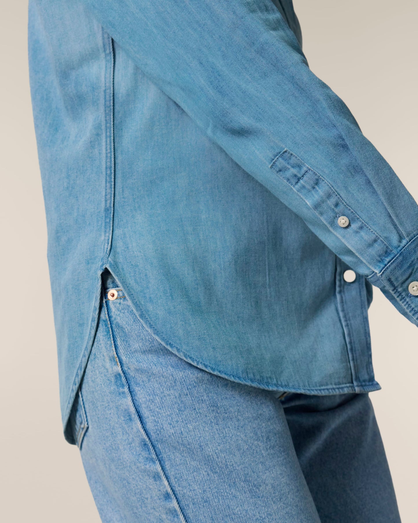 Organic Cotton Long Sleeve Denim Shirt – Women's
