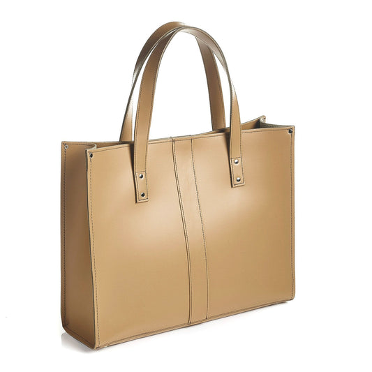 Handmade Leather Shopper – Iced Coffee
