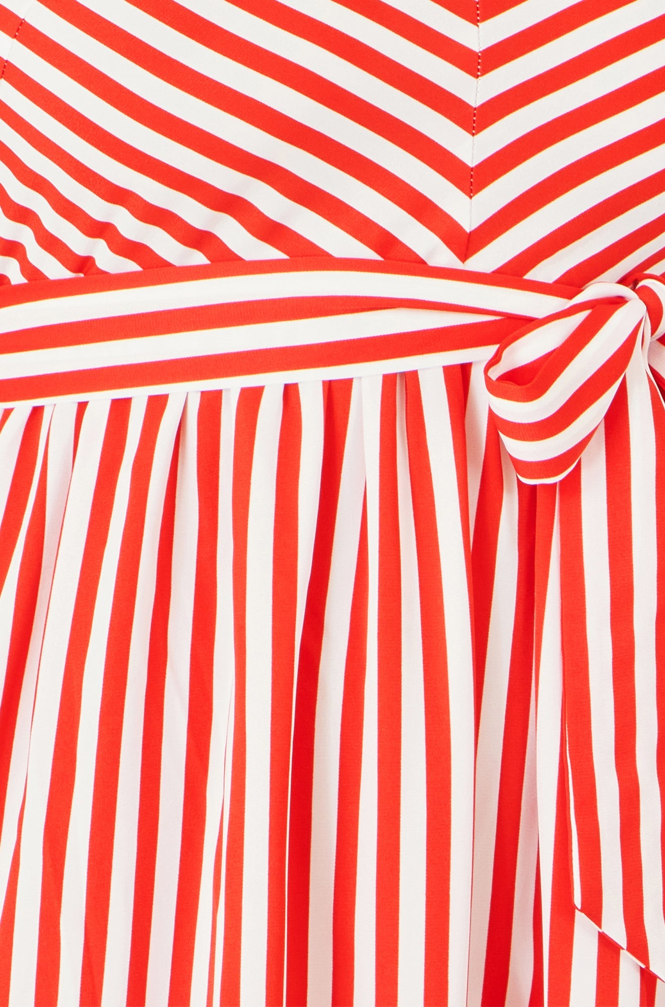 Red Stripe Midi Sun Dress