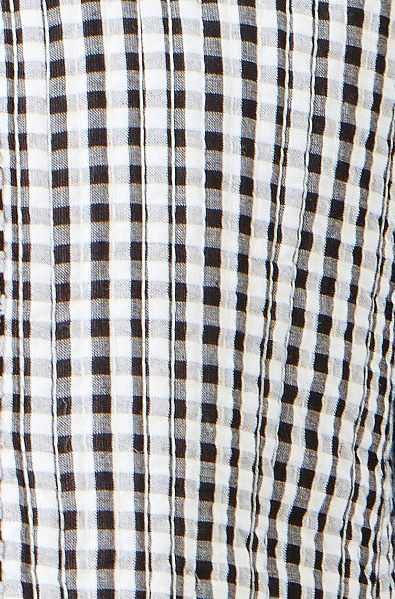The White Gingham – Reversible Cotton Quilted Cropped Jacket