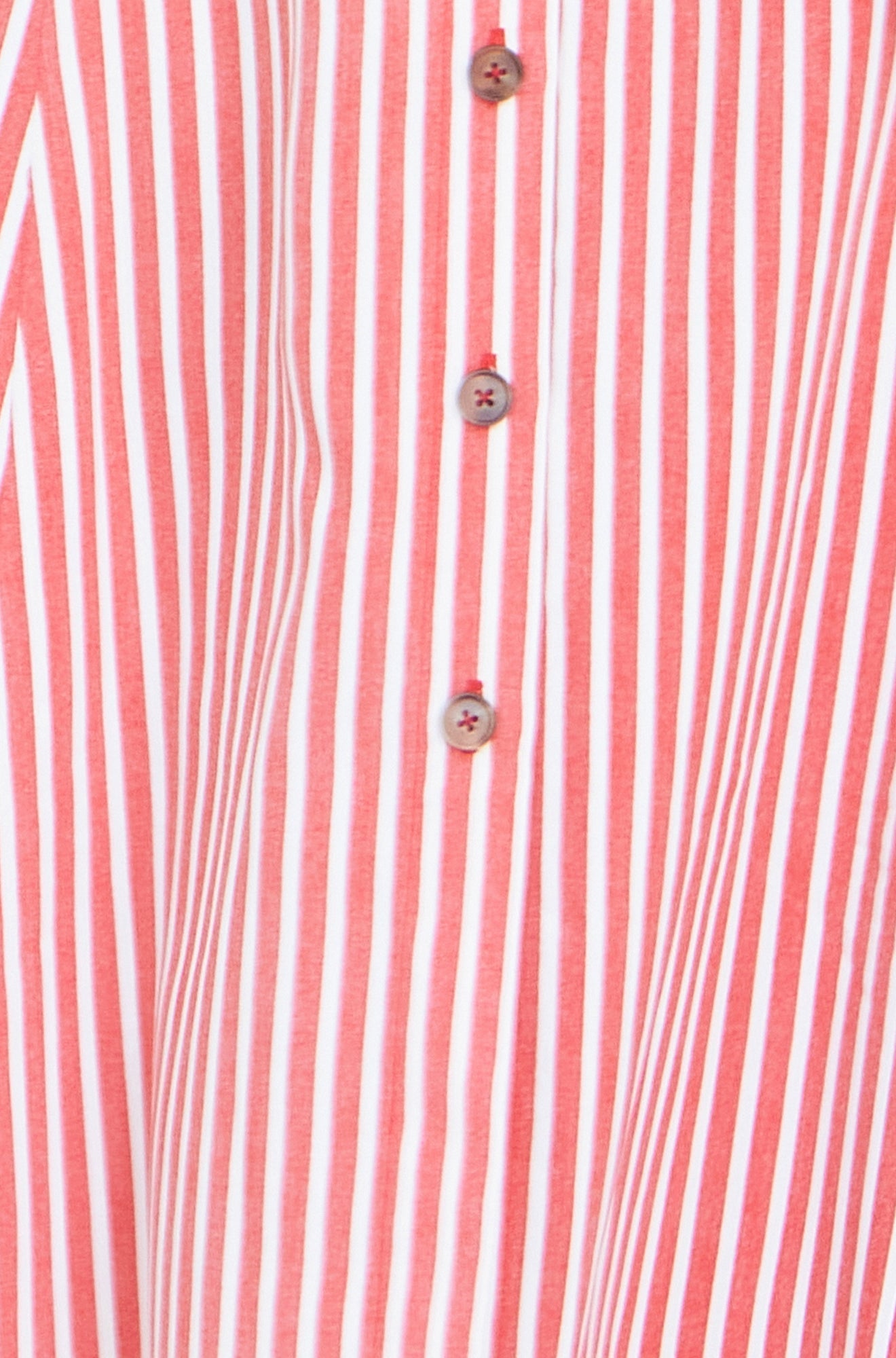 The Red Stripe – Sleeveless Midi Shirt Dress