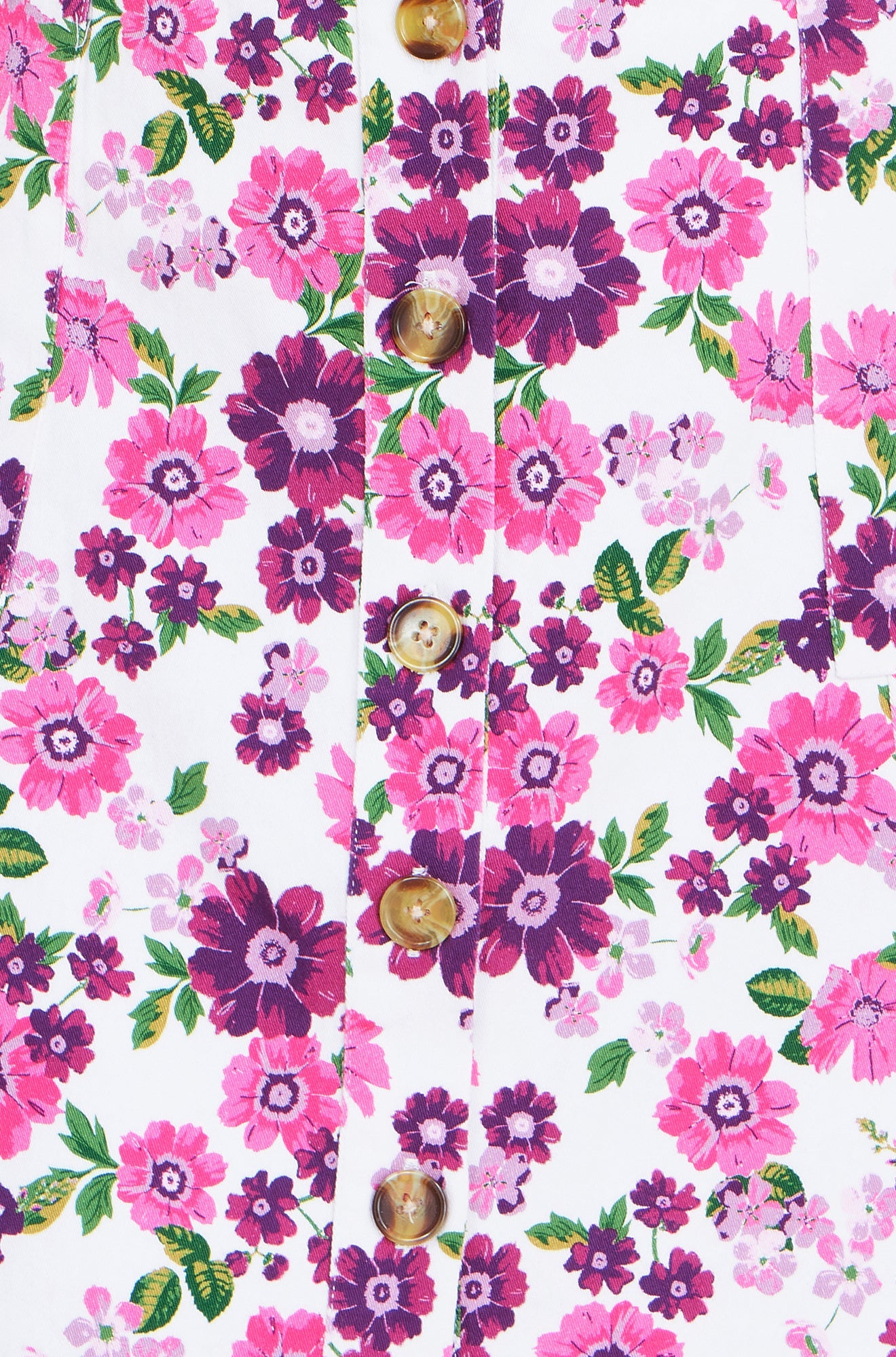 The Retro Floral – Pink Cotton Mini Skirt