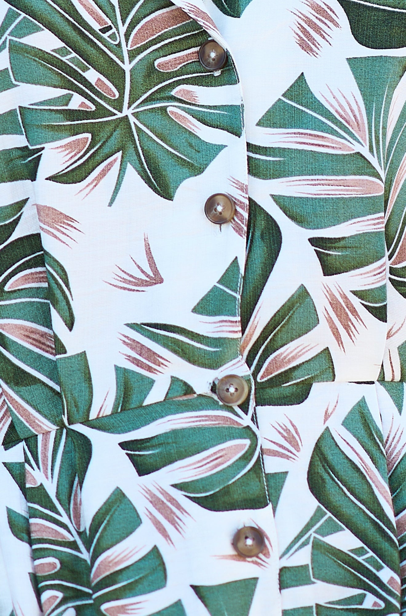 The Leaf Print Playsuit – Green Viscose