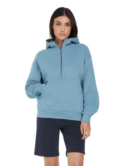 Organic Half Zip Hoodie – Womens