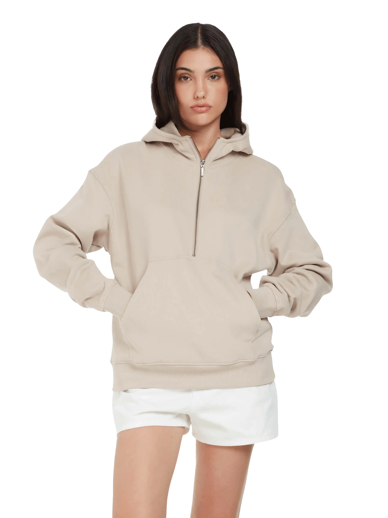 Organic Half Zip Hoodie – Womens