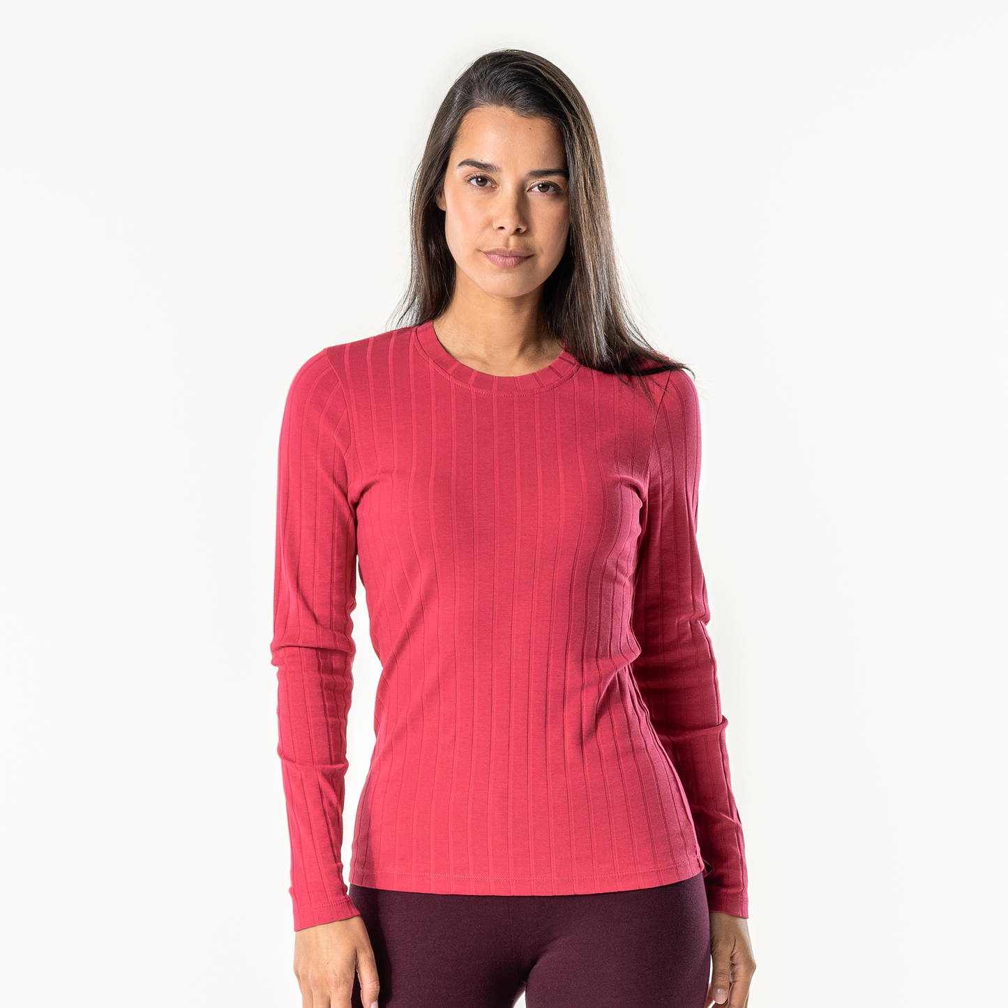 Organic Cotton Ribbed Long Sleeve T-Shirt – Women's