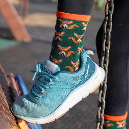 Fox Matching Bamboo Socks – Adult & Child