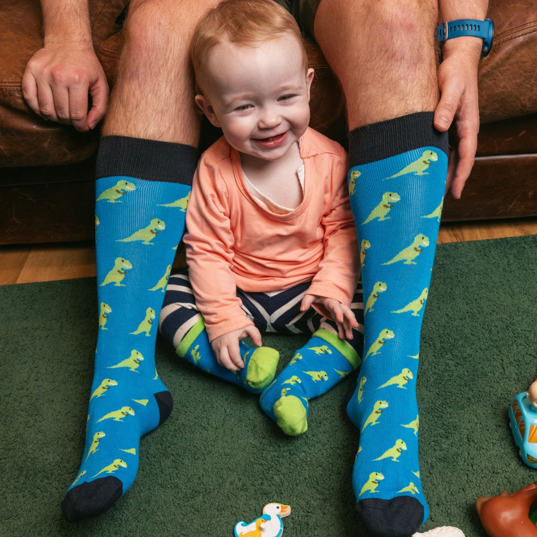 Roar Together – T-Rex Matching Bamboo Socks