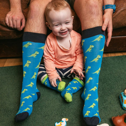 Roar Together – T-Rex Matching Bamboo Socks
