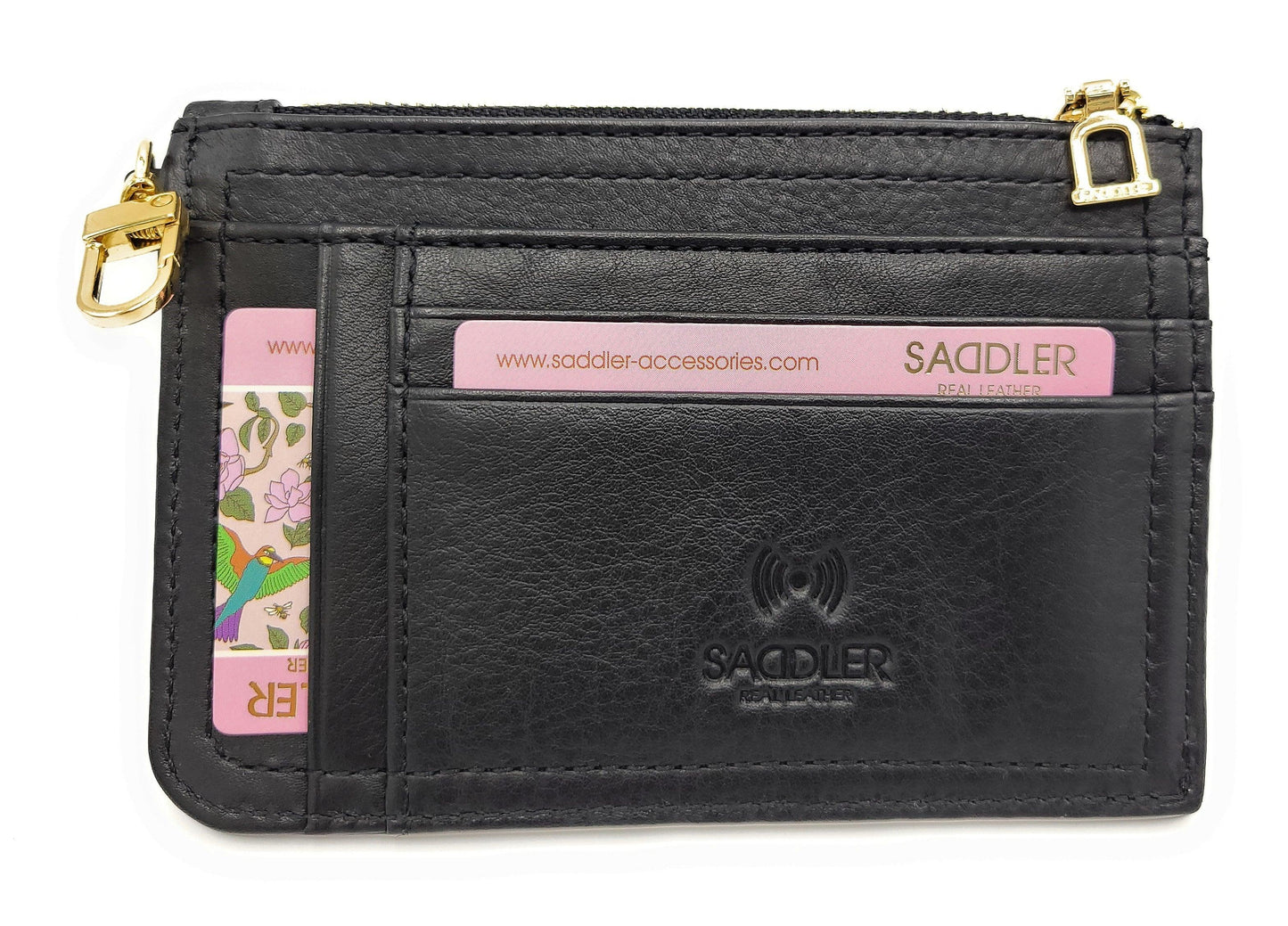 Saddler Piper Leather Top Zip Card Holder - Bascora