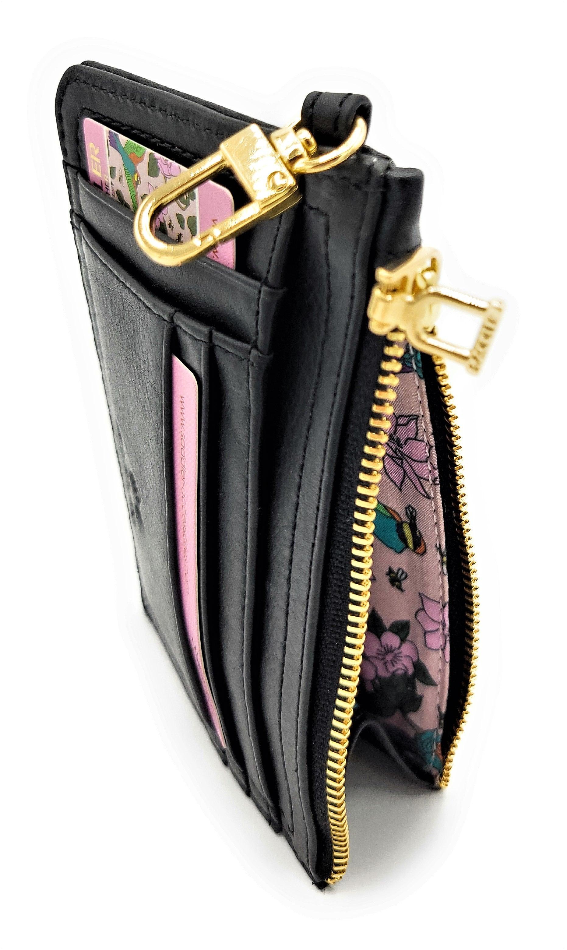 Saddler Piper Leather Top Zip Card Holder - Bascora