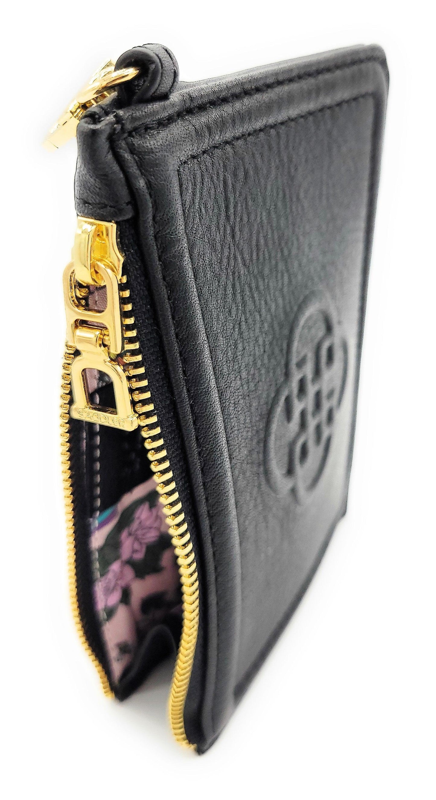 Saddler Piper Leather Top Zip Card Holder - Bascora