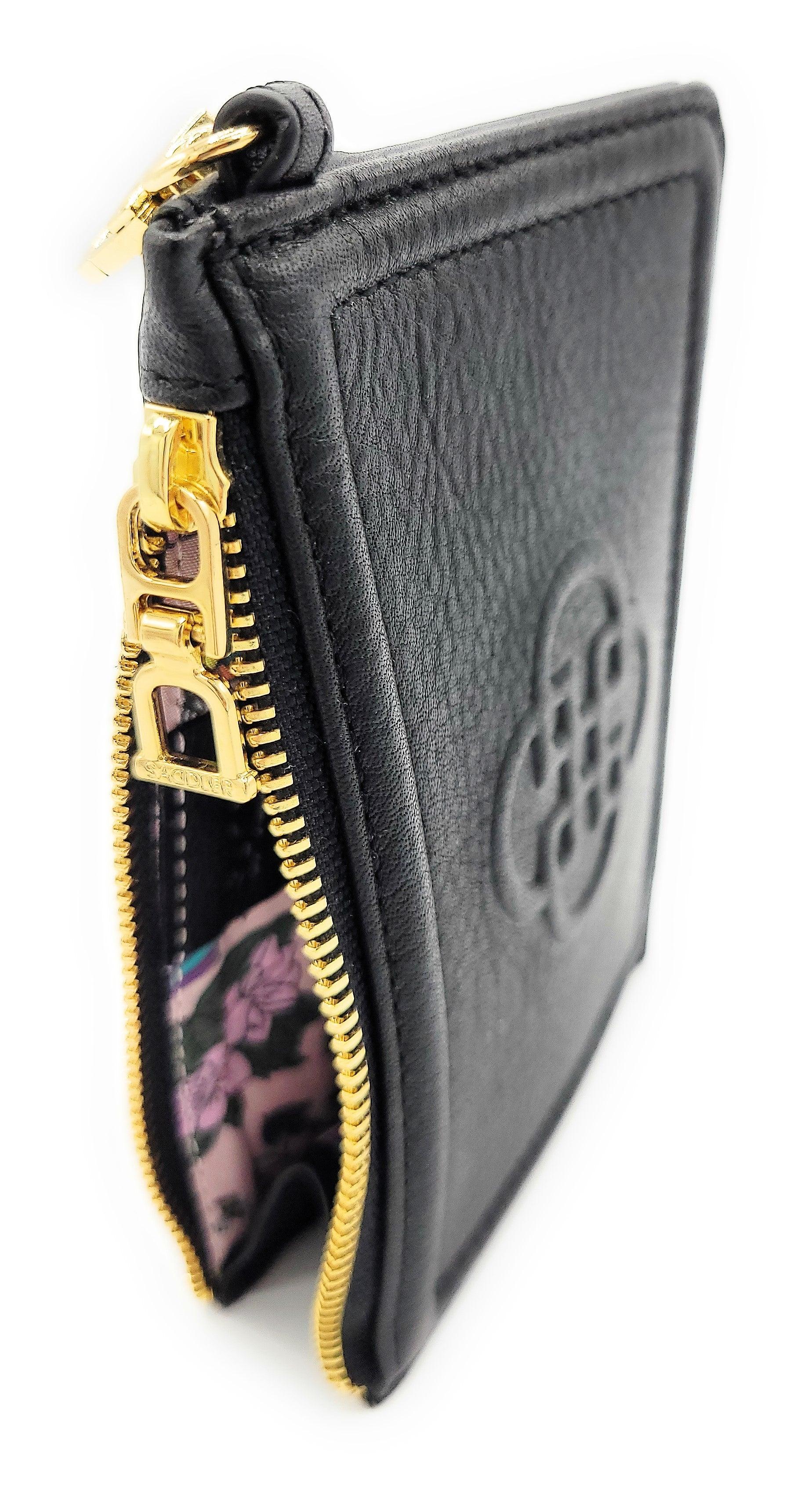 Saddler Piper Leather Top Zip Card Holder - Bascora