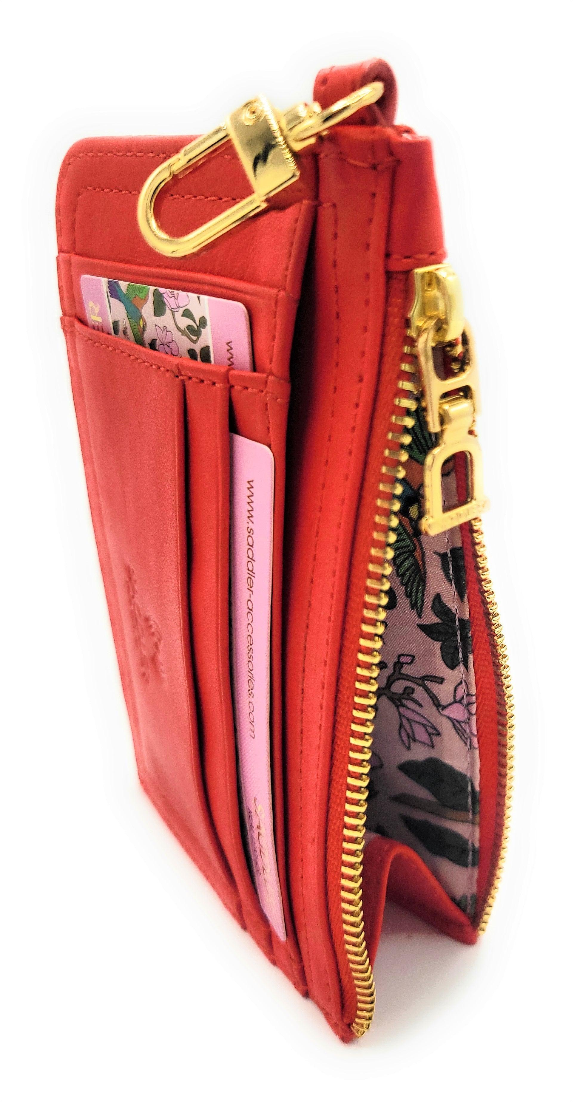 Saddler Piper Leather Top Zip Card Holder - Bascora