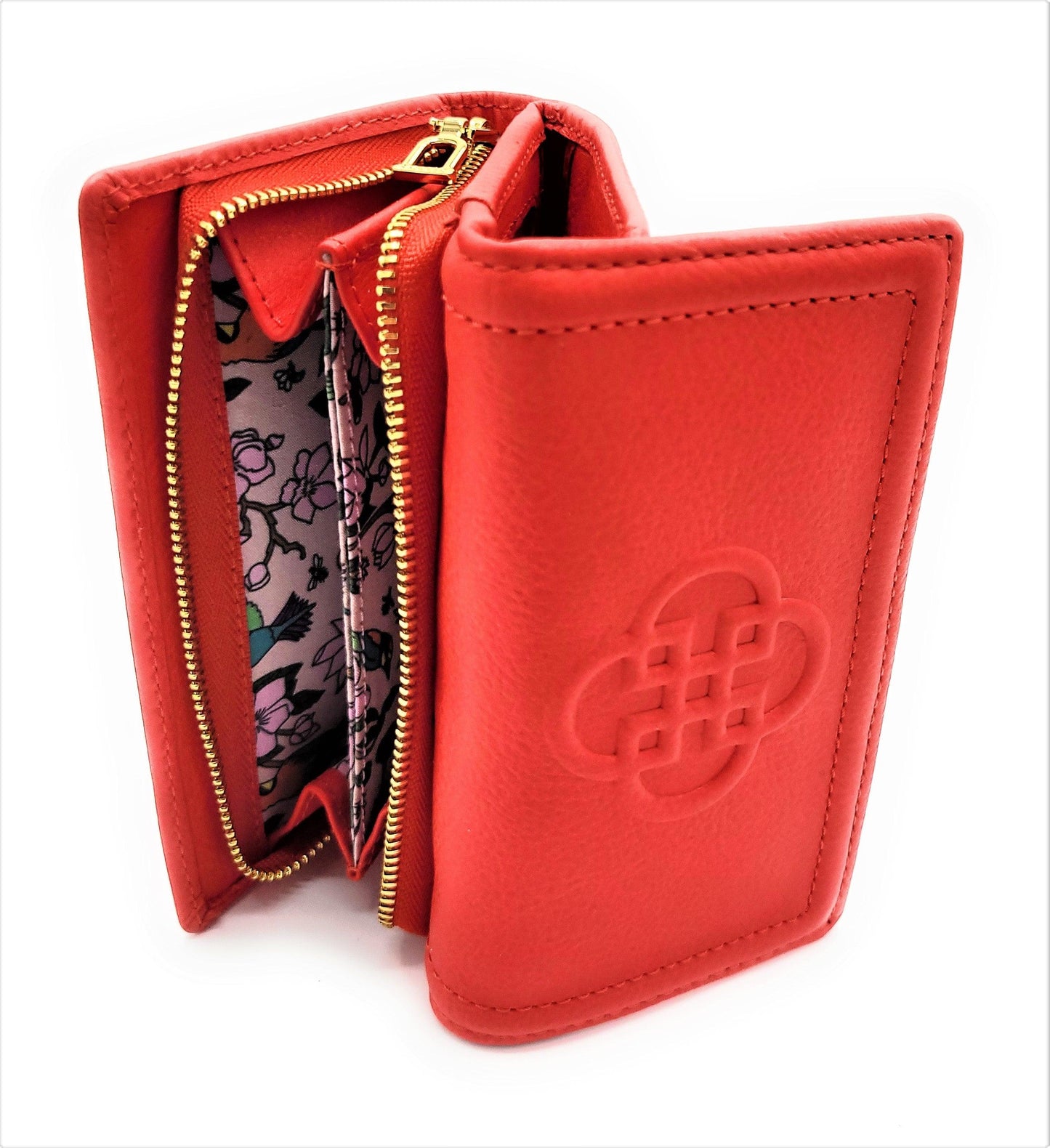 Ruby RFID Leather Wallet - Red - Bascora