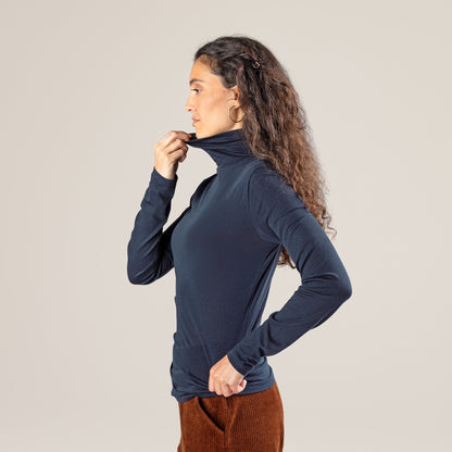 Organic Cotton Turtleneck T-Shirt – Women's