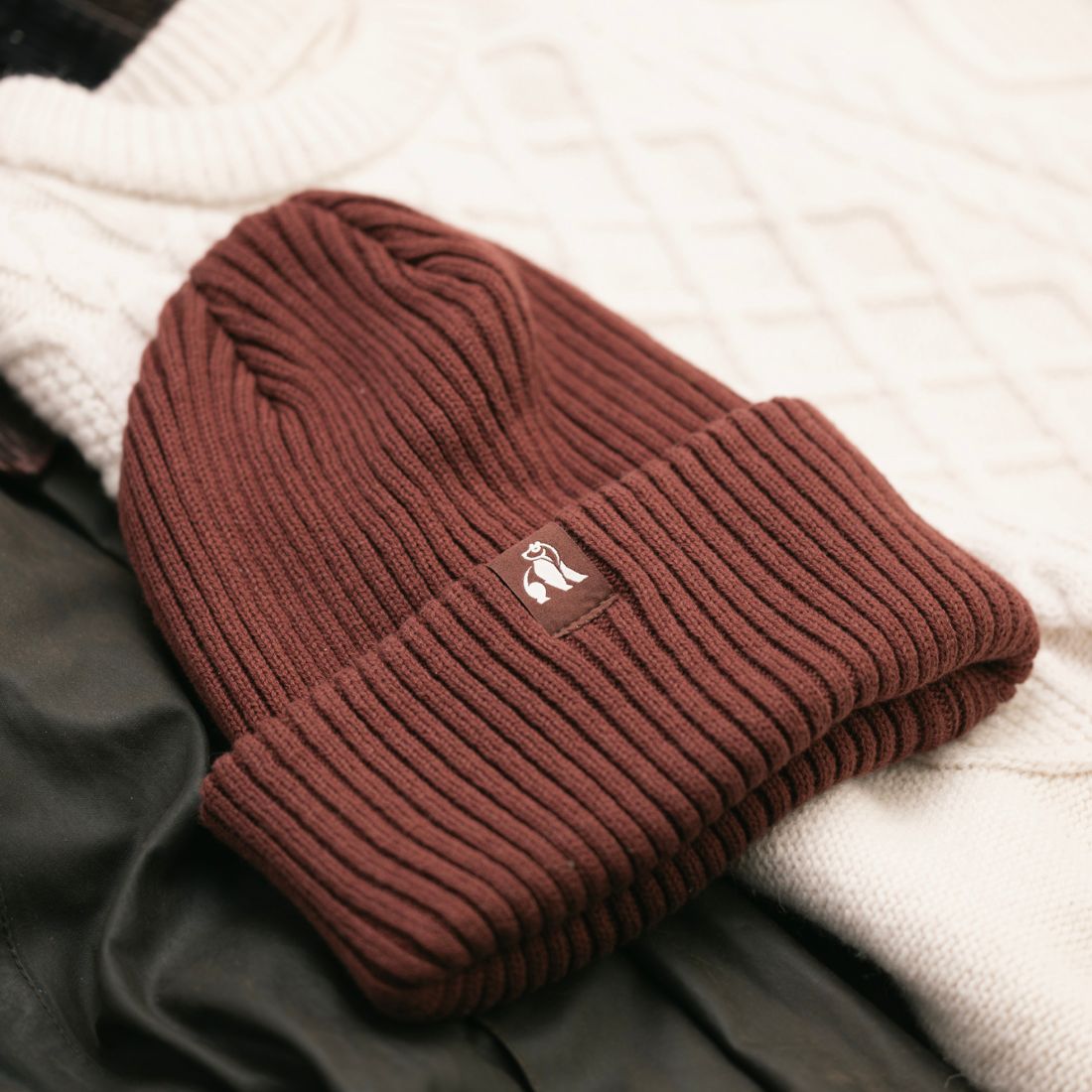 Organic Cotton Beanie – Burgundy