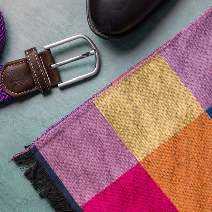 Bamboo Scarf – Bright Check