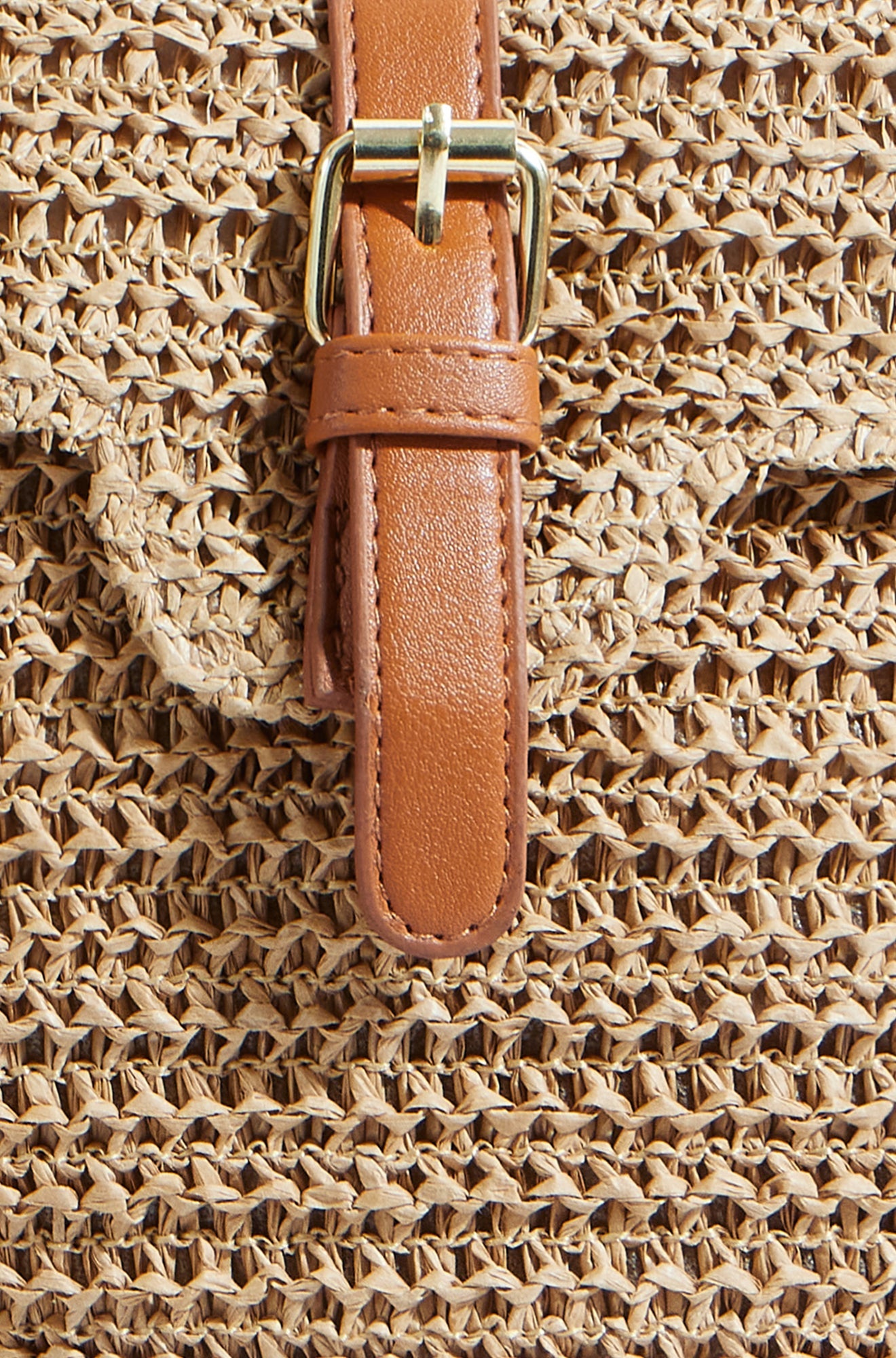 The Raffia Crossbody – Woven with Faux Leather Trim
