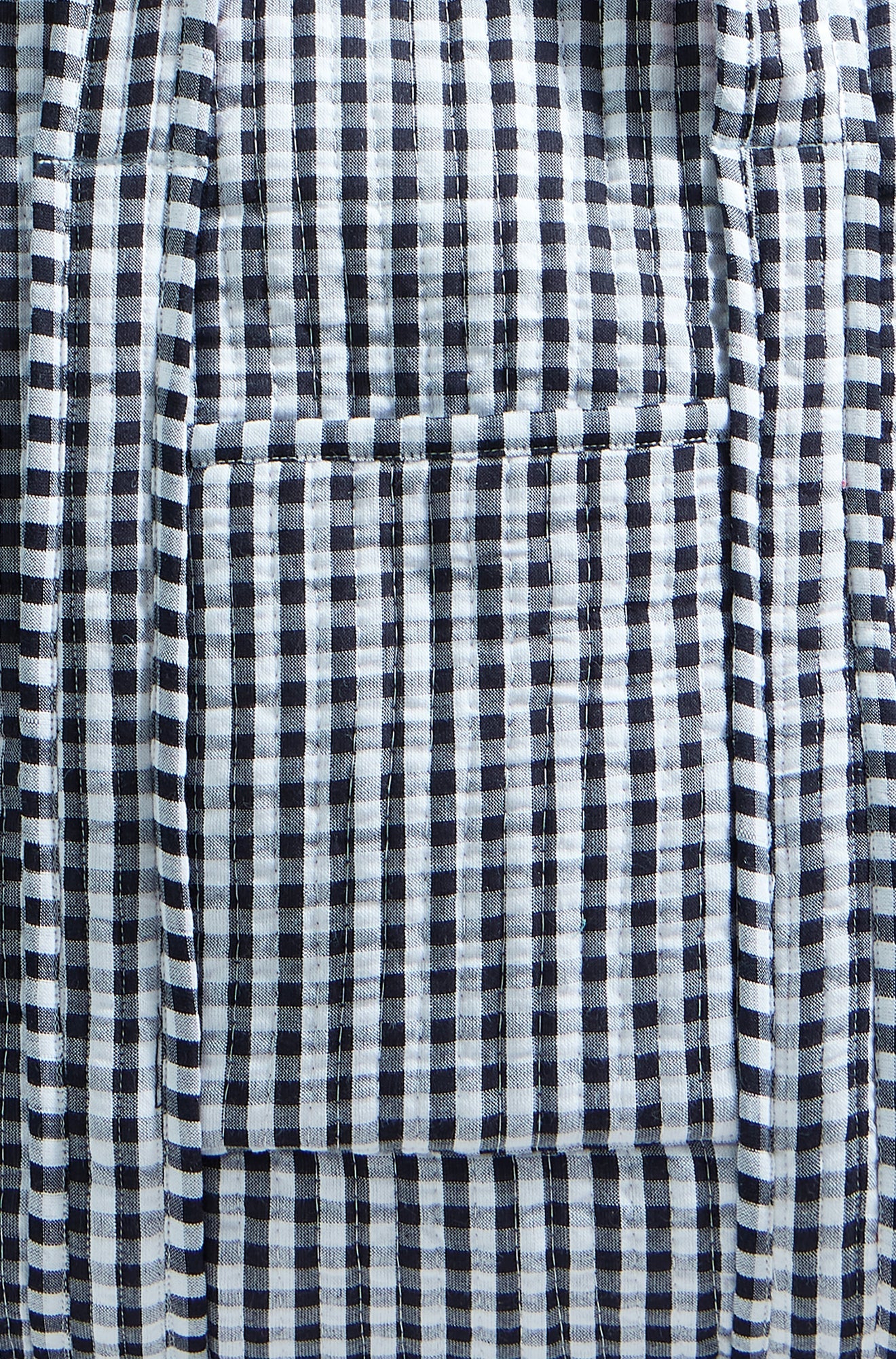The Gingham Quilted Shopper – Black