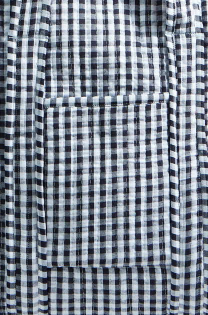 The Gingham Quilted Shopper – Black