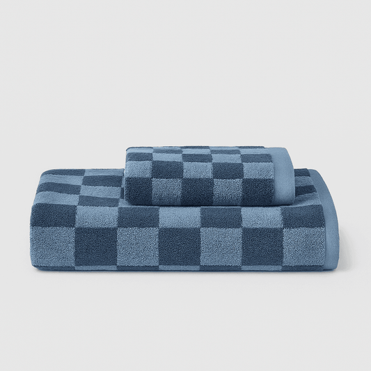 Checkerboard Bath Towels - Bascora