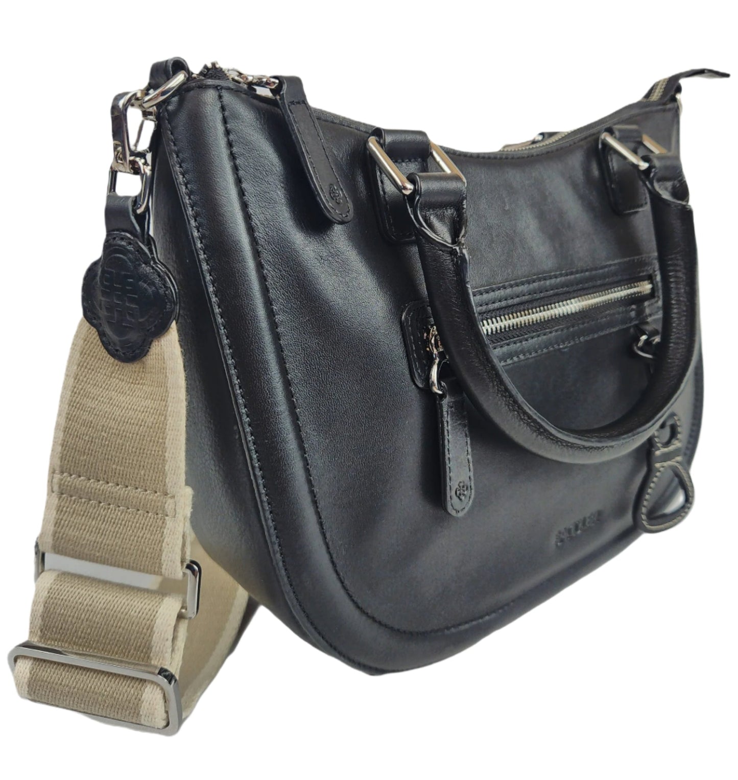 Chloe Leather Twin-Handle Handbag - Bascora