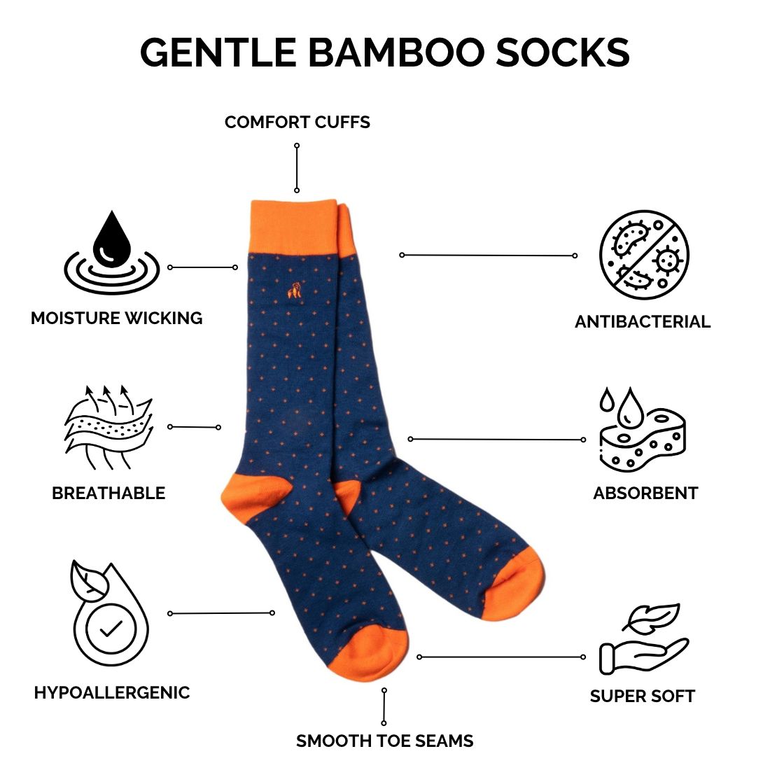The Rugby Ball – Bamboo Comfort Socks