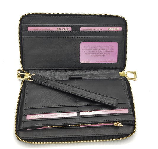 Freya RFID Leather Purse & Phone Holder - Bascora