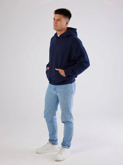 Monaco Heavyweight Hoodie Navy - Bascora