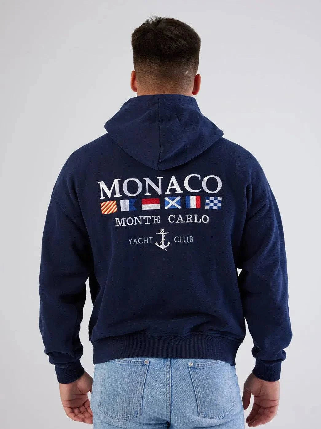 Monaco Heavyweight Hoodie Navy - Bascora