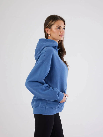 Antibes Heavyweight Hoodie Blue - Bascora