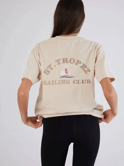 ST. Tropez T-Shirt Off-White - Bascora