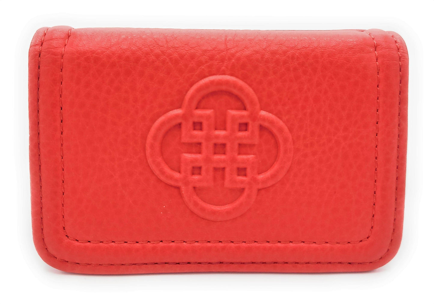 Jade RFID Leather Card Holder - Red - Bascora