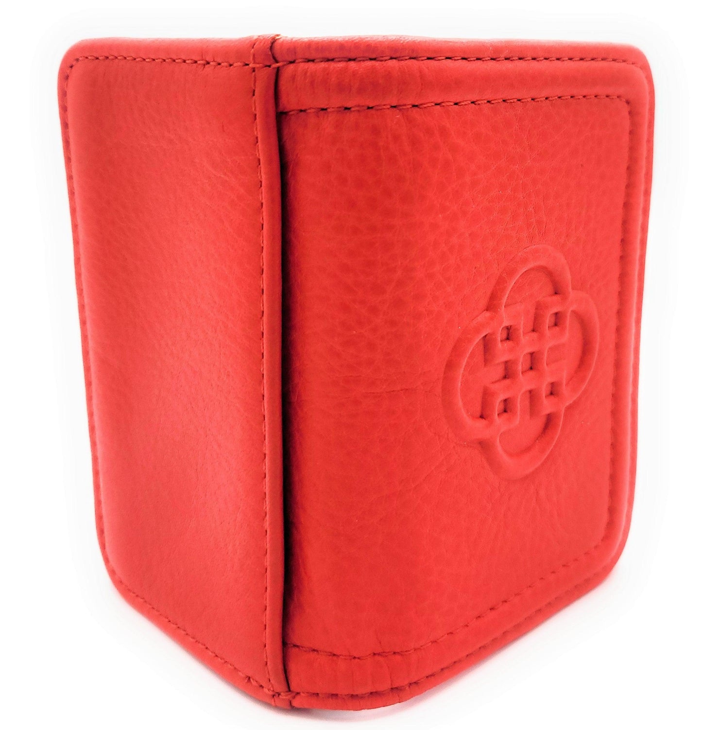Jade RFID Leather Card Holder - Red - Bascora