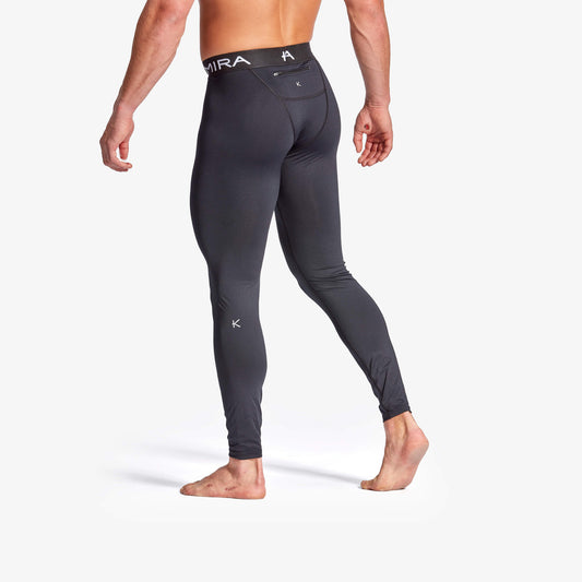 Men's Infrared Performance Leggings with Zip - Bascora