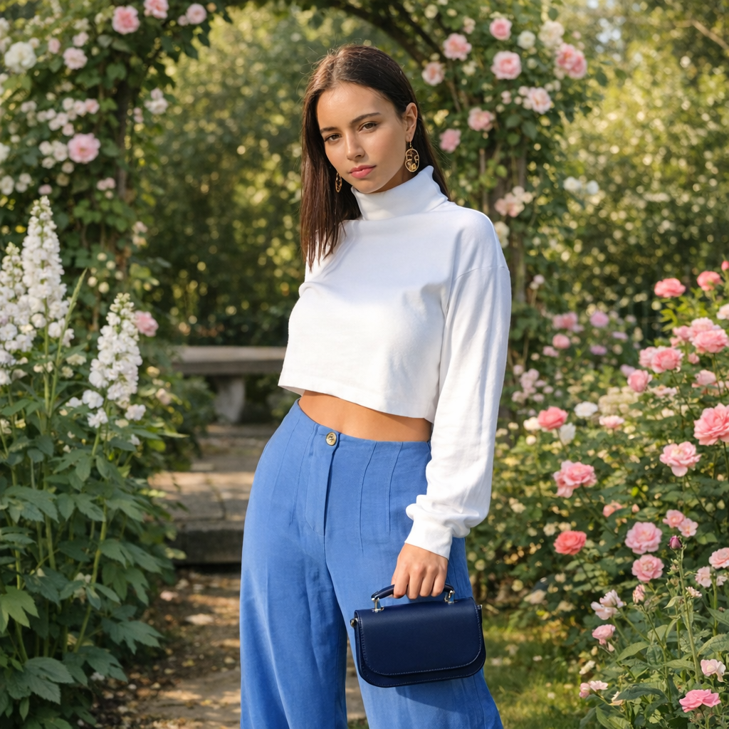 Aura Handmade Leather Bag – Navy Blue