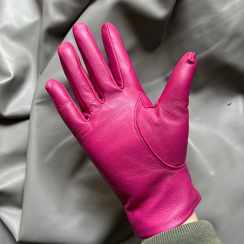 Women's Genuine Leather Gloves – Thin Lined