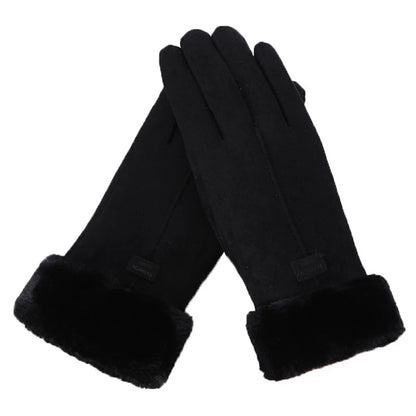 Women's Suede Leather Touchscreen Gloves