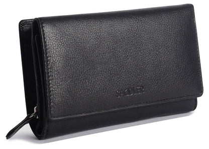 Paula RFID Leather Trifold Purse - Bascora