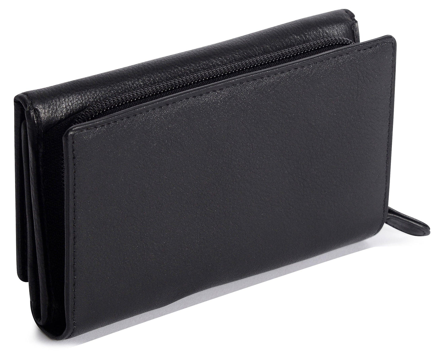 Paula RFID Leather Trifold Purse - Bascora
