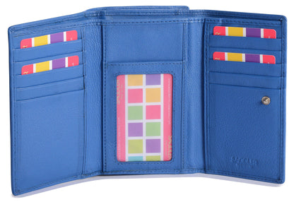 Paula RFID Leather Trifold Purse - Bascora