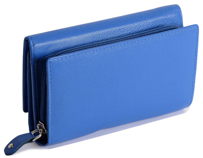 Paula RFID Leather Trifold Purse - Bascora