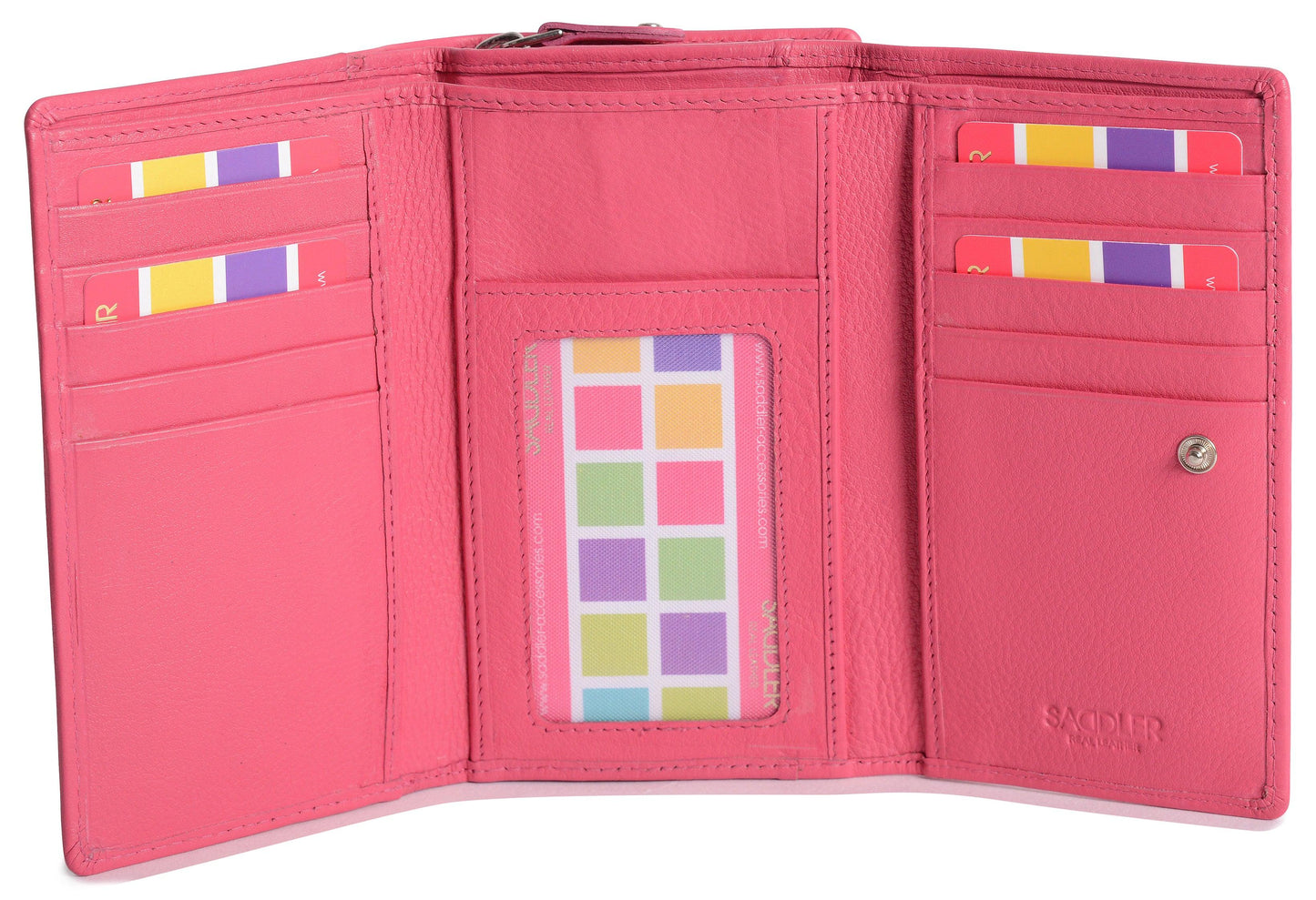 Paula RFID Leather Trifold Purse - Bascora