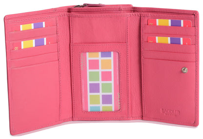 Paula RFID Leather Trifold Purse - Bascora