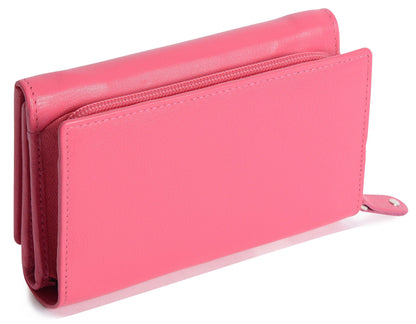 Paula RFID Leather Trifold Purse - Bascora