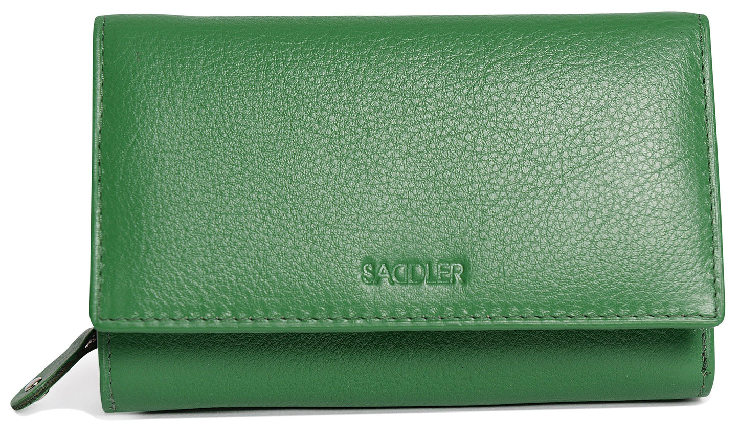 Paula RFID Leather Trifold Purse - Bascora