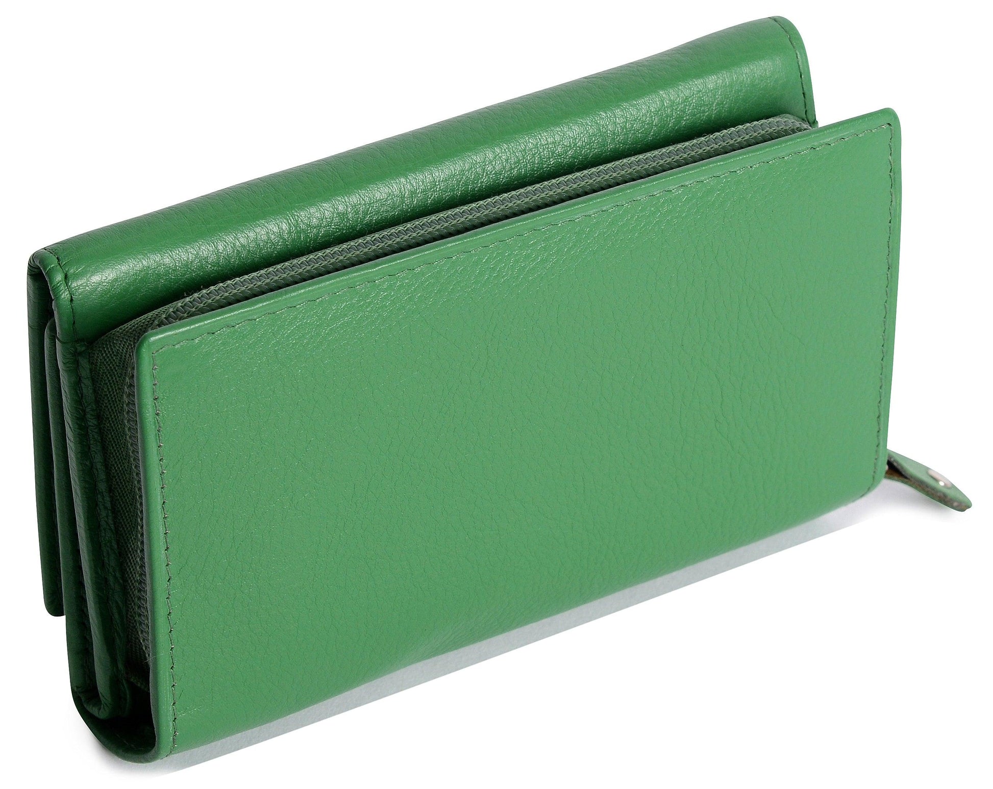 Paula RFID Leather Trifold Purse - Bascora