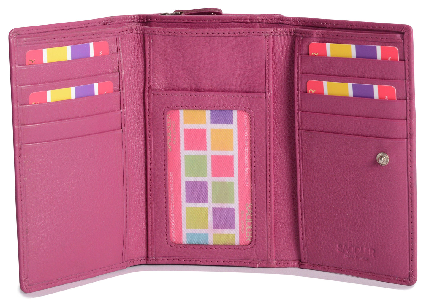 Paula RFID Leather Trifold Purse - Bascora